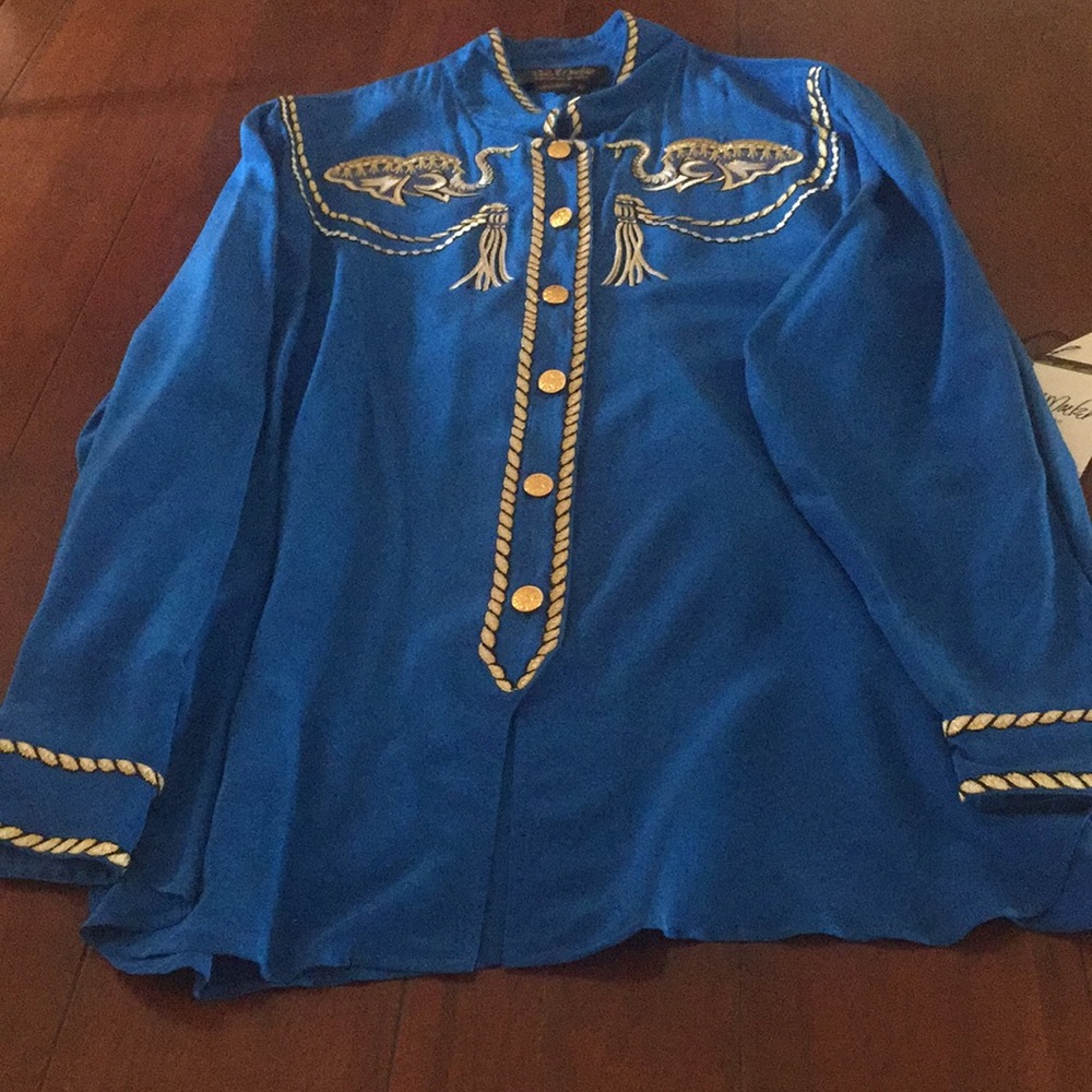 Bob Mackie Wearable Art tunic blouse (NWT)